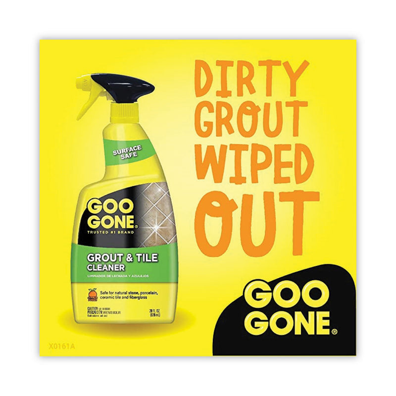 Goo Gone Grout and Tile Cleaner, Citrus Scent, 28 oz Trigger Spray Bottle, 6/CT