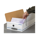 Bankers Box LIBERTY Check and Form Boxes, 9.25" x 15" x 4.25", White/Blue, 12/Carton