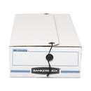 Bankers Box LIBERTY Check and Form Boxes, 9.5" x 23.75" x 4.5", White/Blue, 12/Carton