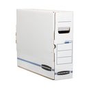 Bankers Box X-Ray Storage Boxes, 5" x 18.75" x 14.88", White/Blue, 6/Carton