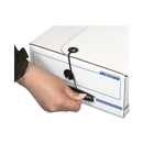 Bankers Box LIBERTY Check and Form Boxes, 9.25" x 23.75" x 4.25", White/Blue, 12/Carton