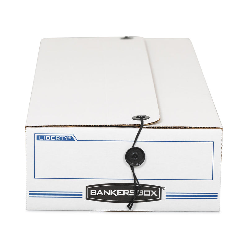 Bankers Box LIBERTY Check and Form Boxes, 9.25" x 23.75" x 4.25", White/Blue, 12/Carton