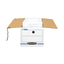 Bankers Box LIBERTY Check and Form Boxes, 9" x 24.25" x 7.5", White/Blue, 12/Carton