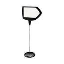 MasterVision Floor Stand Sign Holder, Arrow, 25x17 sign, 63" High, Black Frame