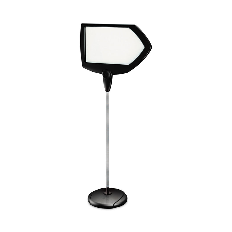 MasterVision Floor Stand Sign Holder, Arrow, 25x17 sign, 63" High, Black Frame