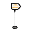 MasterVision Floor Stand Sign Holder, Arrow, 25x17 sign, 63" High, Black Frame