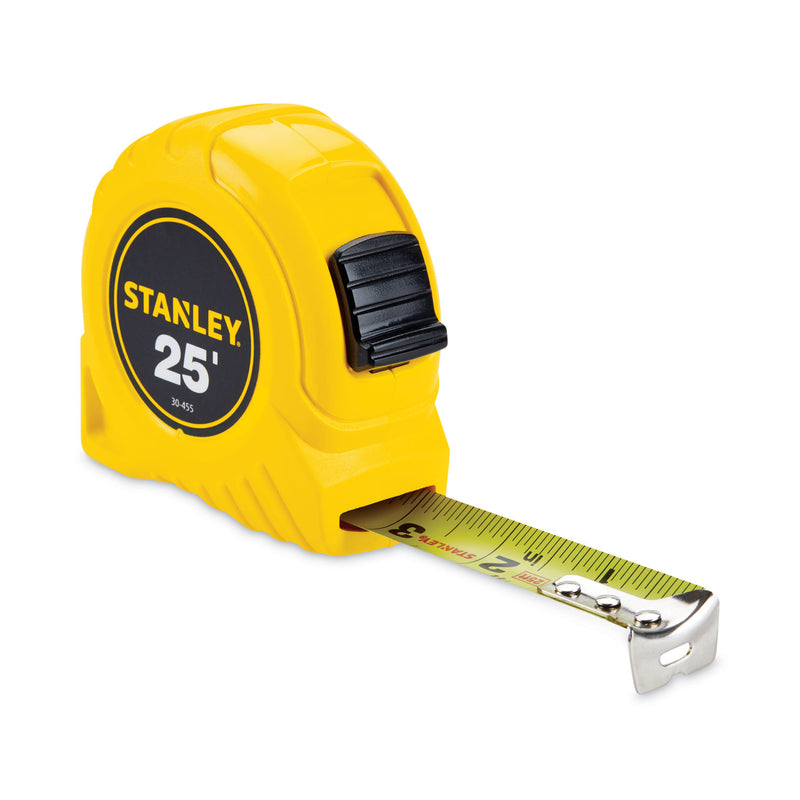 Stanley Bostitch Power Return Tape Measure, Plastic Case, 1" x 2 5ft, Yellow
