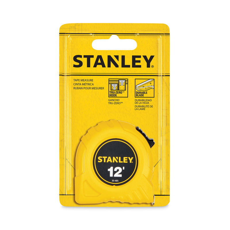 Stanley Bostitch Power Return Tape Measure w/Belt Clip, 0. 12ft, Yellow