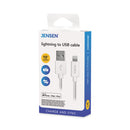 JENSEN Lightning to USB Cable, 10 ft, White