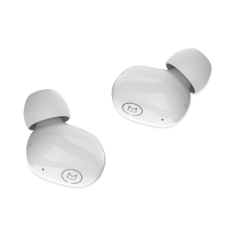 Morpheus 360 Spire True Wireless Earbuds Bluetooth In-Ear Headphones with Microphone, Pearl White