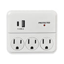 RCA 3-Outlet Wall Tap, White