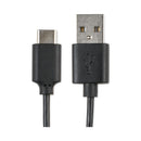JENSEN USB-A to USB-C Cable, 6 ft, Black