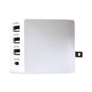 JENSEN 4-Port USB and Type-C Wall Charger, White