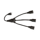 RCA Three-Outlet Cord Splitter, 18", 13 A, Black