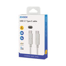 JENSEN USB-C 3.1 Type-C, 5 Gbps, 3 ft, White