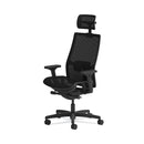 HON Ignition 2.0 4-Way Stretch Mesh Back and Seat Task Chair, Supports Up to 300 lb, 17" to 21" Seat, Black Seat, Black Base