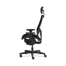 HON Ignition 2.0 4-Way Stretch Mesh Back and Seat Task Chair, Supports Up to 300 lb, 17" to 21" Seat, Black Seat, Black Base