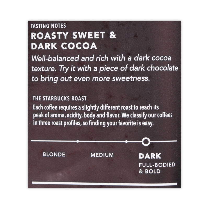 Starbucks Caffe Verona Bold Whole Bean Coffee, 1 lb Bag, 6/Carton