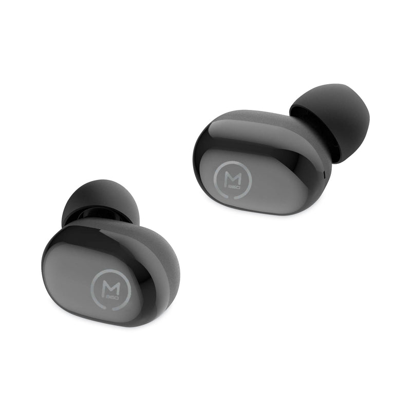 Morpheus 360 Spire True Wireless Earbuds Bluetooth In-Ear Headphones with Microphone, Pure Black