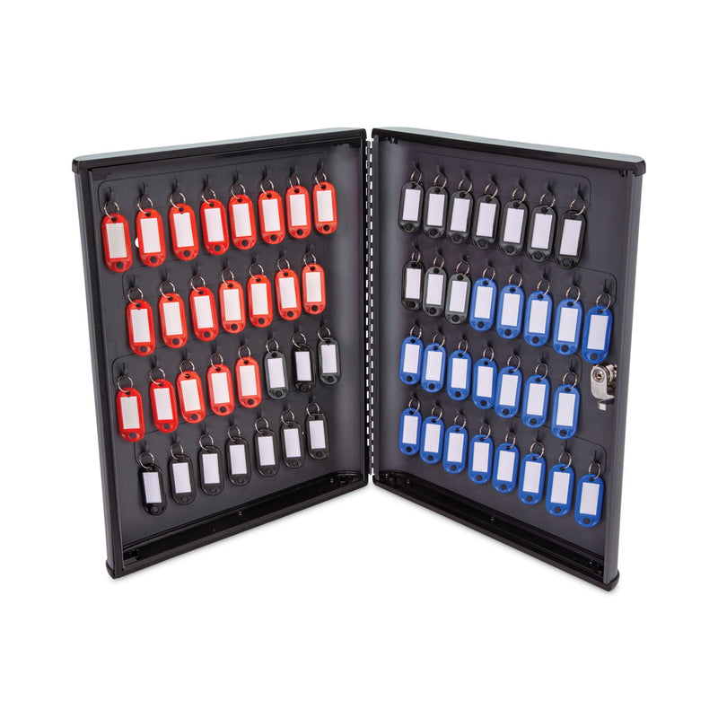 CONTROLTEK Key Lockable Key Cabinet, 60-Key, Metal, Charcoal Gray, 12 x 2.63 x 14.75