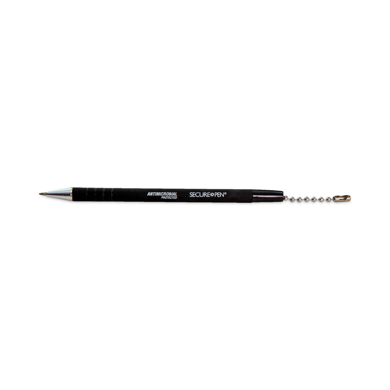 CONTROLTEK Replacement Antimicrobial Counter Chain Pen, Medium, 1 mm, Black Ink, Black