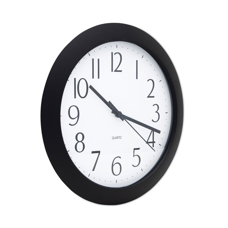 Universal Whisper Quiet Clock, 12" Overall Diameter, Black Case, 1 AA (sold separately)