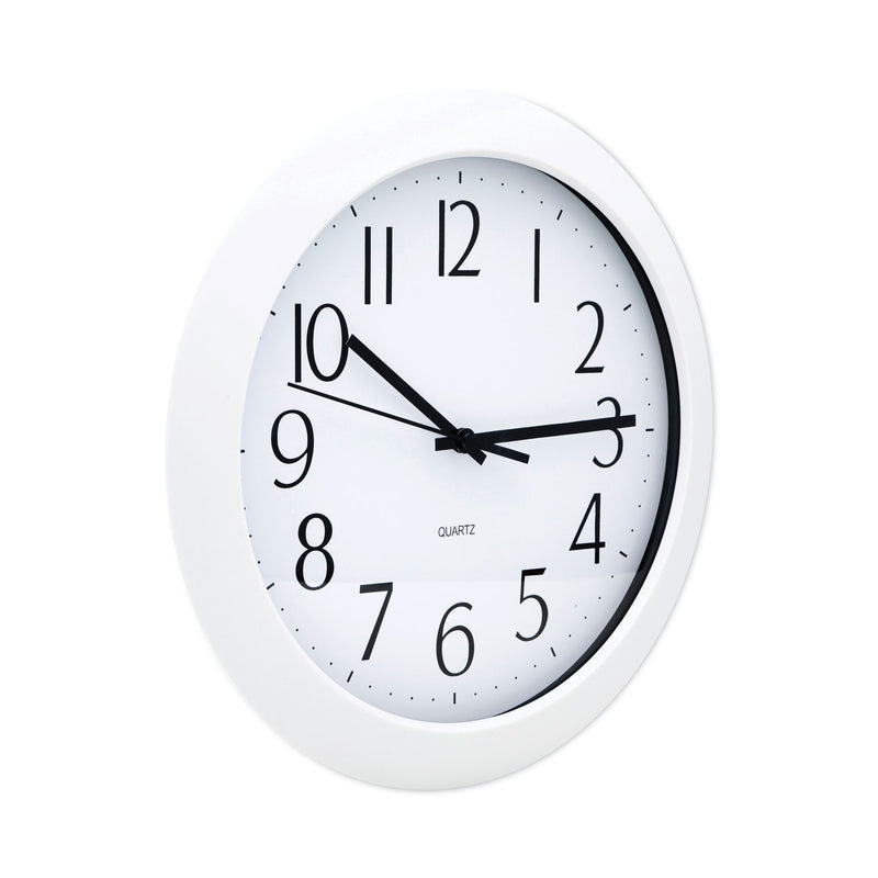 Universal Whisper Quiet Clock, 12" Overall Diameter, White Case, 1 AA (sold separately)