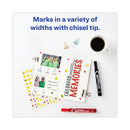 Avery MARKS A LOT Large Desk-Style Permanent Marker Value Pack, Broad Chisel Tip, Assorted Colors, 24/Set (98088)