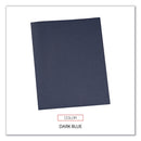 Universal Two-Pocket Portfolios with Tang Fasteners, 0.5" Capacity, 11 x 8.5, Dark Blue, 25/Box