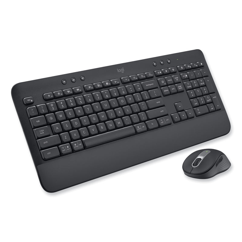 Logitech Signature MK650 Wireless Keyboard and Mouse Combo for Business, 2.4 GHz Frequency/32 ft Wireless Range, Graphite