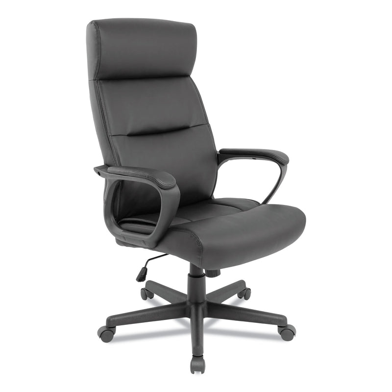 Alera Oxnam Series High-Back Task Chair, Supports Up to 275 lbs, 17.56" to 21.38" Seat Height, Black Seat/Back, Black Base
