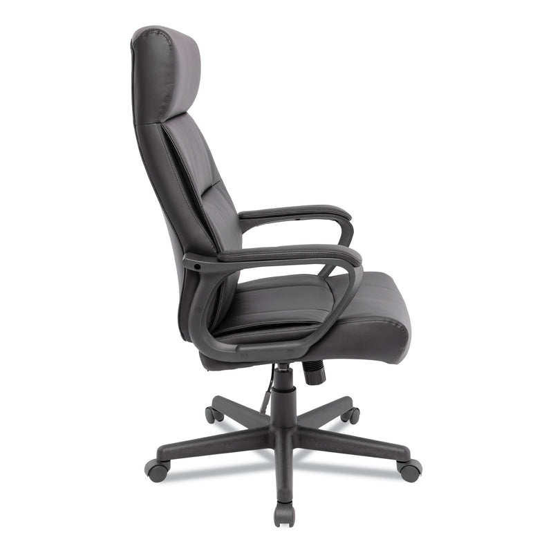 Alera Oxnam Series High-Back Task Chair, Supports Up to 275 lbs, 17.56" to 21.38" Seat Height, Black Seat/Back, Black Base