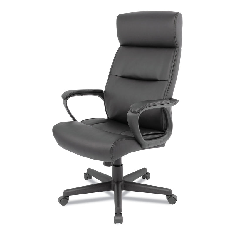 Alera Oxnam Series High-Back Task Chair, Supports Up to 275 lbs, 17.56" to 21.38" Seat Height, Black Seat/Back, Black Base