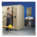 Tennsco Sixteen Box Compartments and Coat Bar, 72w x 18d x 72h, Sand