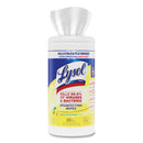 LYSOL Disinfecting Wipes, 7 x 7.25, Lemon and Lime Blossom, 80 Wipes/Canister, 6 Canisters/Carton