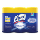 LYSOL Disinfecting Wipes, 7 x 7.25, Lemon and Lime Blossom, 80 Wipes/Canister, 3 Canisters/Pack, 2 Packs/Carton