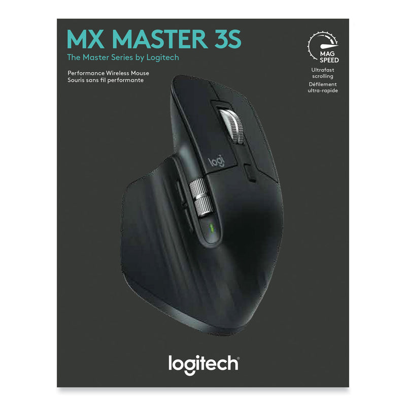 Logitech MX Master 3S Performance Wireless Mouse, 2.4 GHz Frequency/32 ft Wireless Range, Right Hand Use, Black