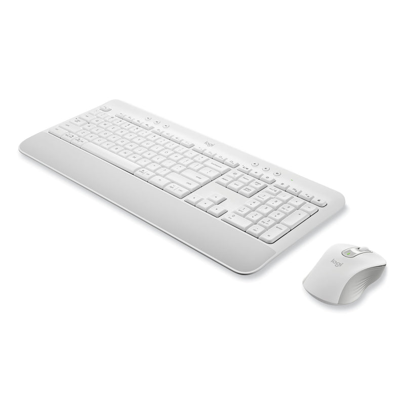 Logitech Signature MK650 Wireless Keyboard and Mouse Combo for Business, 2.4 GHz Frequency/32 ft Wireless Range, Off White
