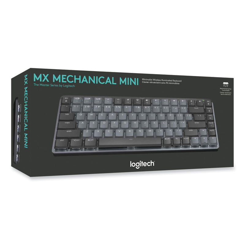 Logitech MX Mechanical Wireless Illuminated Performance Keyboard, Mini, Graphite