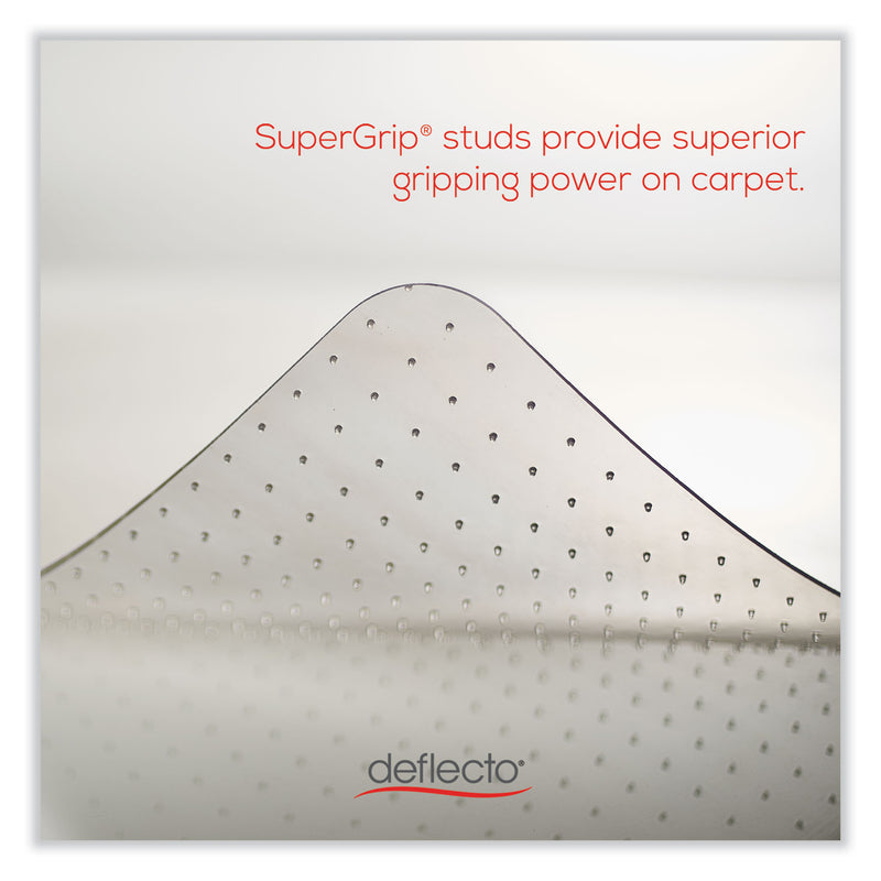 deflecto DuraMat Moderate Use Chair Mat for Low Pile Carpet, 36 x 48, Rectangular, Clear