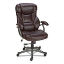 Alera Birns Series High-Back Task Chair, Supports Up to 250 lb, 18.11" to 22.05" Seat Height, Brown Seat/Back, Chrome Base