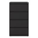 Alera Lateral File, 4 Legal/Letter-Size File Drawers, Black, 30" x 18.63" x 52.5"