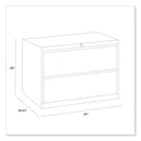 Alera Lateral File, 2 Legal/Letter-Size File Drawers, Black, 36" x 18" x 28"