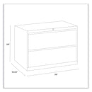 Alera Lateral File, 2 Legal/Letter/A4/A5-Size File Drawers, Charcoal, 36" x 18" x 28"