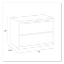 Alera Lateral File, 2 Legal/Letter-Size File Drawers, Light Gray, 36" x 18" x 28"