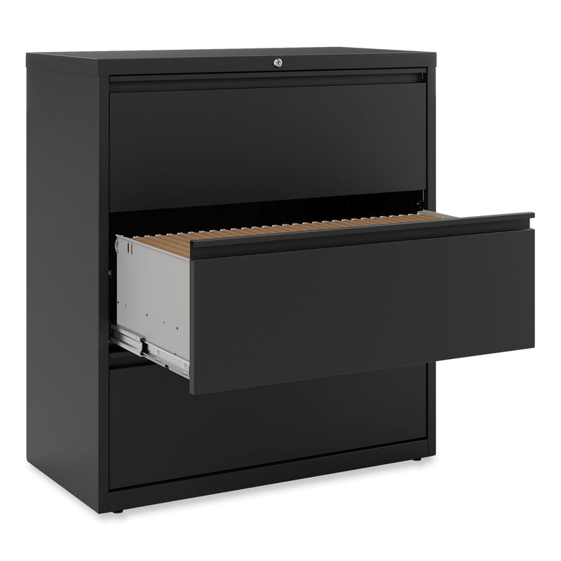 Alera Lateral File, 3 Legal/Letter/A4/A5-Size File Drawers, Black, 36" x 18.63" x 40.25"