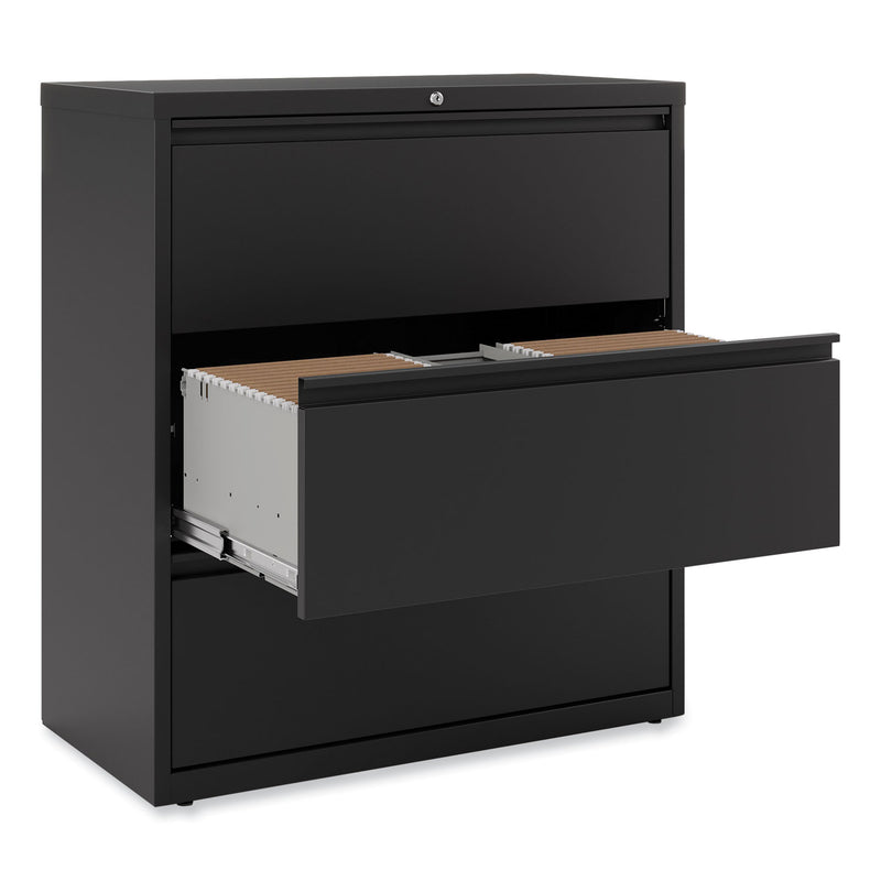 Alera Lateral File, 3 Legal/Letter/A4/A5-Size File Drawers, Black, 36" x 18.63" x 40.25"