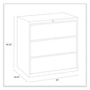 Alera Lateral File, 3 Legal/Letter/A4/A5-Size File Drawers, Black, 36" x 18.63" x 40.25"