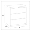 Alera Lateral File, 3 Legal/Letter/A4/A5-Size File Drawers, Charcoal, 36" x 18.63" x 40.25"