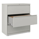 Alera Lateral File, 3 Legal/Letter/A4/A5-Size File Drawers, Light Gray, 36" x 18.63" x 40.25"
